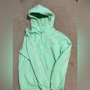 Mint green Obey hoodie